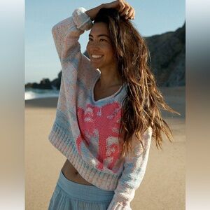 Anthropologie Palm Sweater